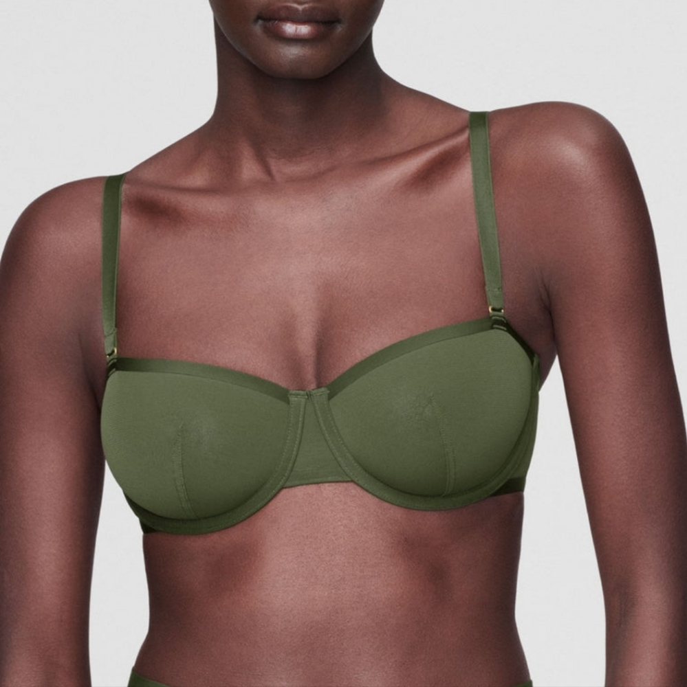 CUUP | The Balconette Mesh Bra in Vine Green Size 36F